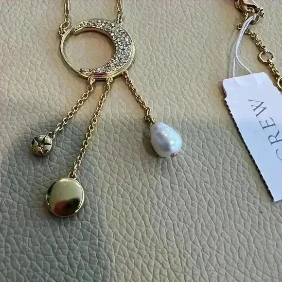 J Crew long charm necklace Crystal - Picture 7 of 7